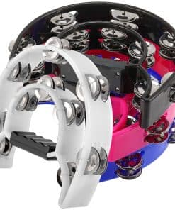 Paquete de 4 Tamborines de Doble Fila de 10 Pulgadas