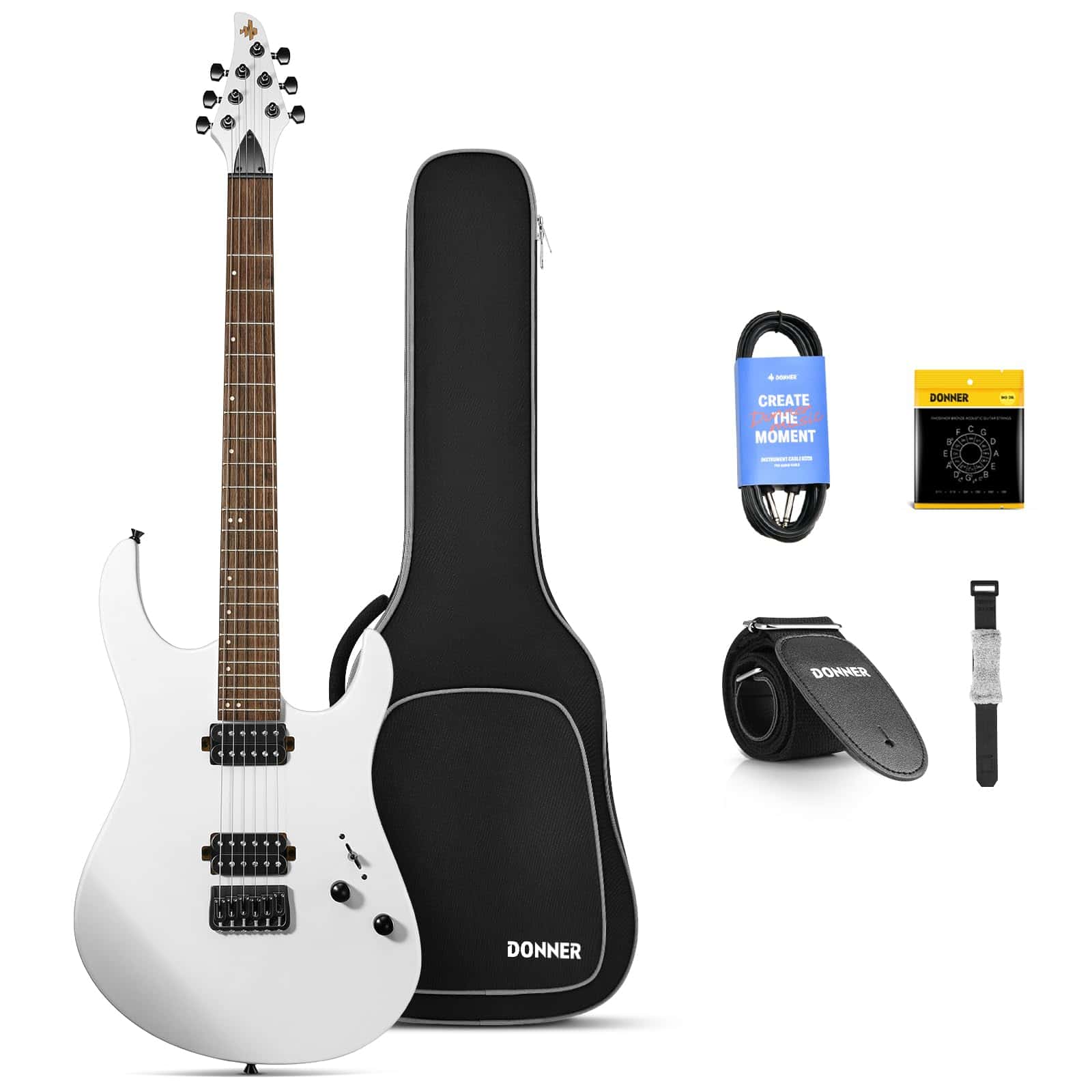 Guitarra Eléctrica de Cuerpo Sólido Donner, Acabado Mate 39