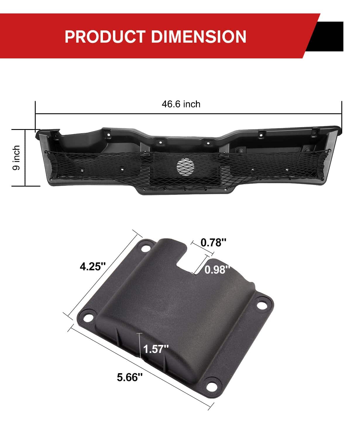 Bandeja de almacenamiento bajo el tablero y 4 portavasos de - Imagen 9