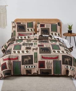 Set de Ropa de Cama Hailea Animal Print Quilt Rustic -