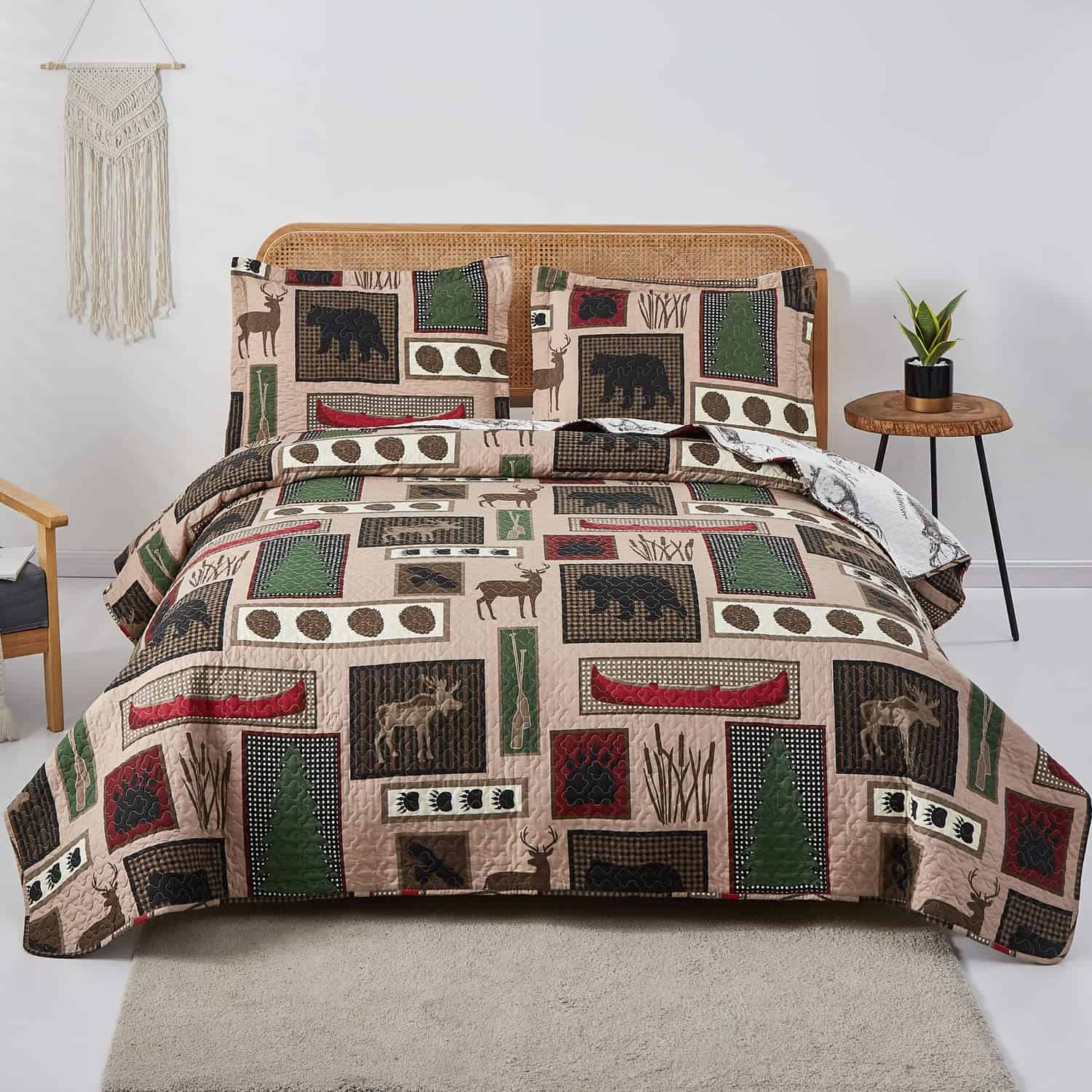 Set de Ropa de Cama Hailea Animal Print Quilt Rustic -