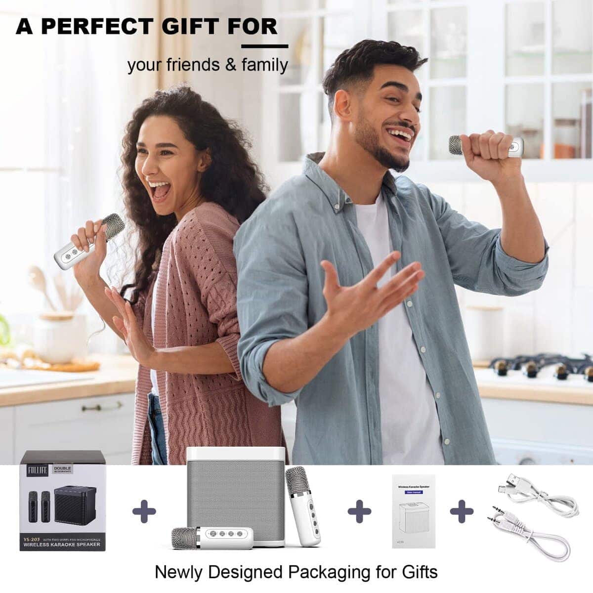 Máquina de Karaoke FULLIFE para Adultos/Niños, Altavoz de - Imagen 3