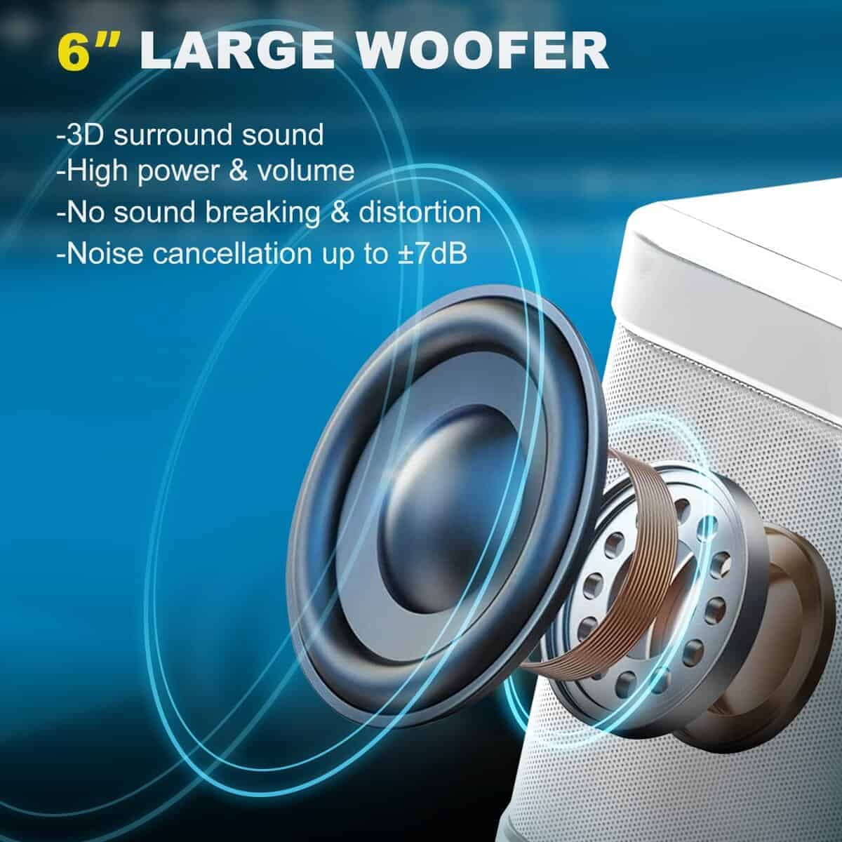 Máquina de Karaoke FULLIFE para Adultos/Niños, Altavoz de - Imagen 7