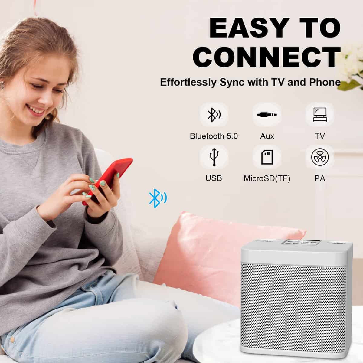 Máquina de Karaoke FULLIFE para Adultos/Niños, Altavoz de - Imagen 5