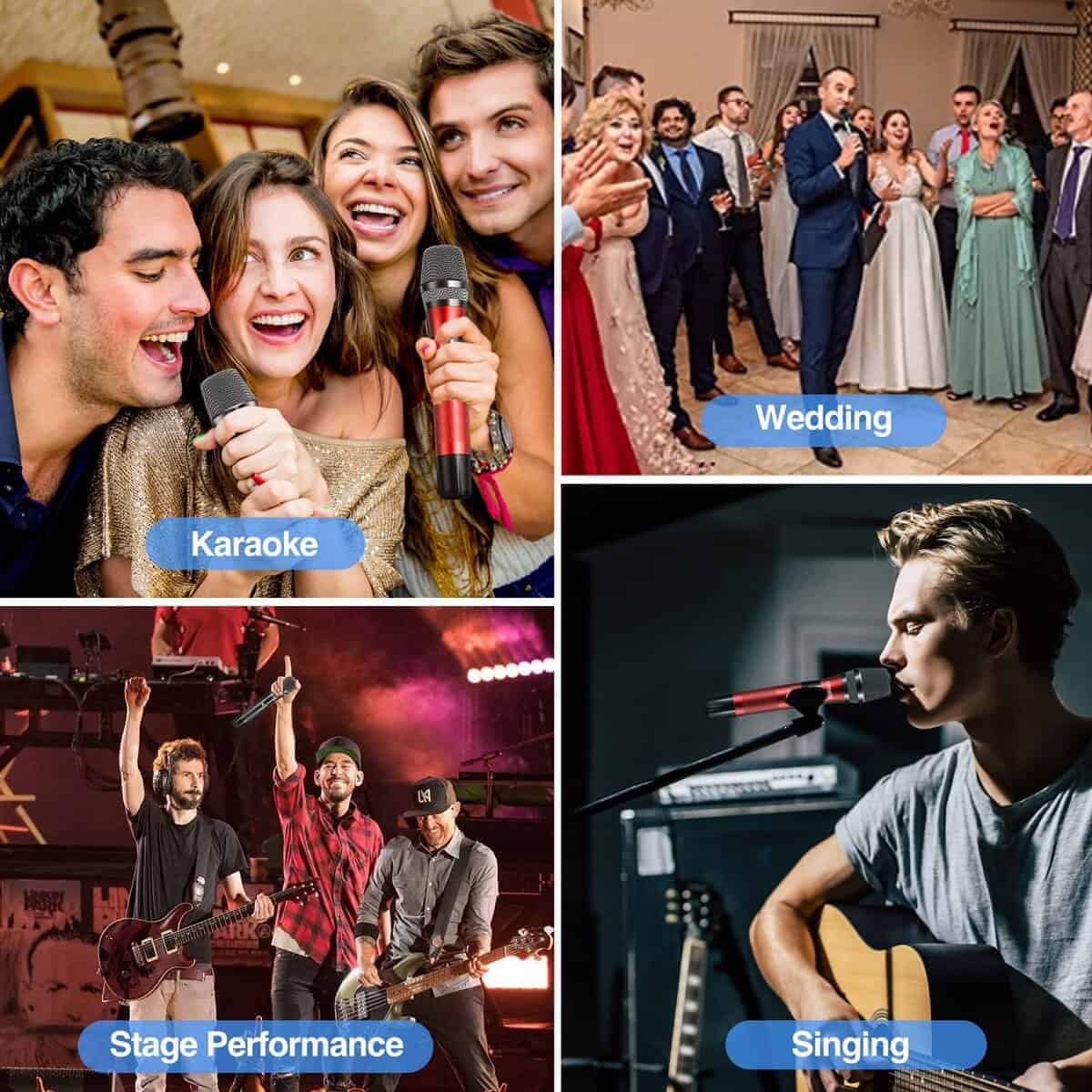 Micrófono inalámbrico LEKATO, Micrófono recargable UHF, - Imagen 9