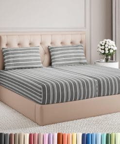 Juego de sábanas tamaño Split King de 5 -Gris