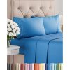 Juego de sábanas tamaño Cal King de 4 -Azul Real
