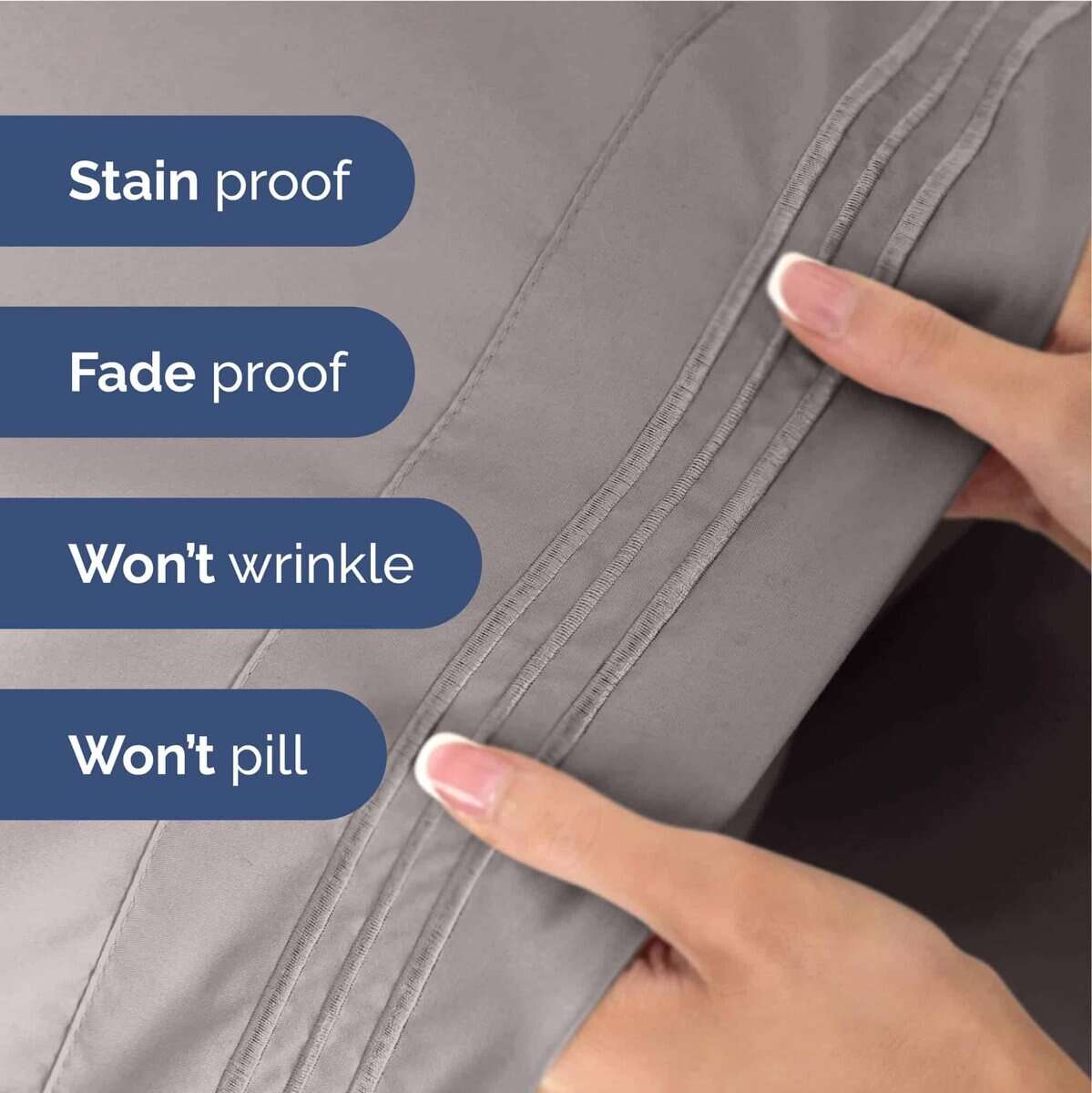 Juego de sábanas tamaño Twin XL de 3 piezas - -Lila cardo - Imagen 7