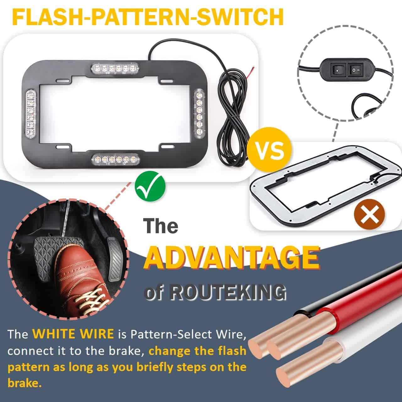 Luces Estroboscópicas para Placa de Matrícula de 13.5" con - Imagen 4