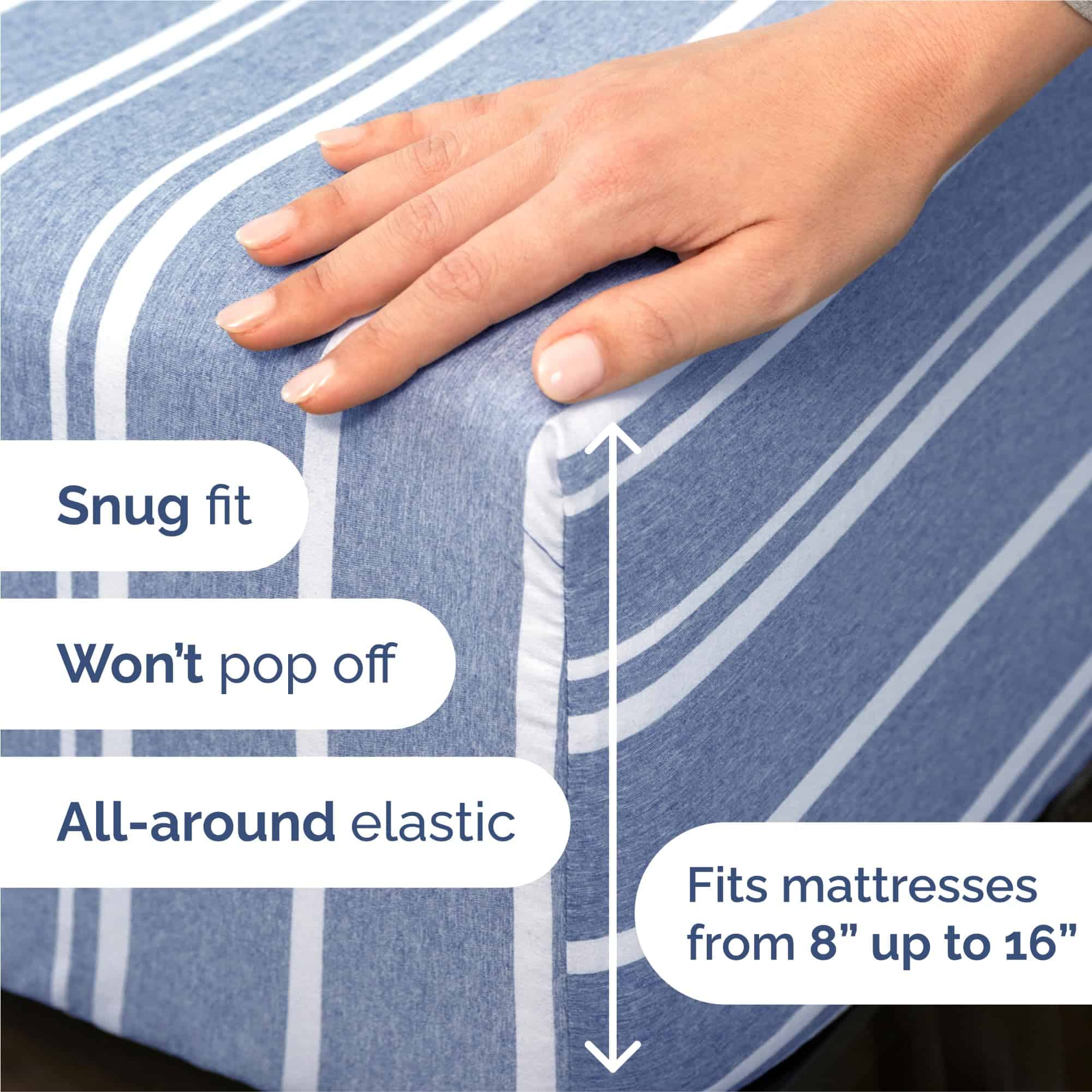 Juego de sábanas King Size de 4 piezas - -Azul - Imagen 4