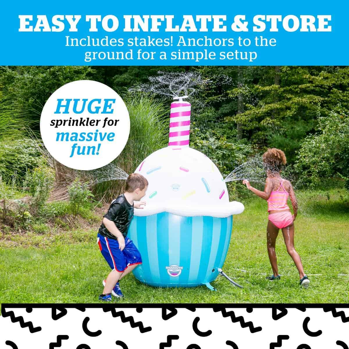 BigMouth Inc. Gigante Inflable Cupcake Rociador, Divertido - Imagen 5