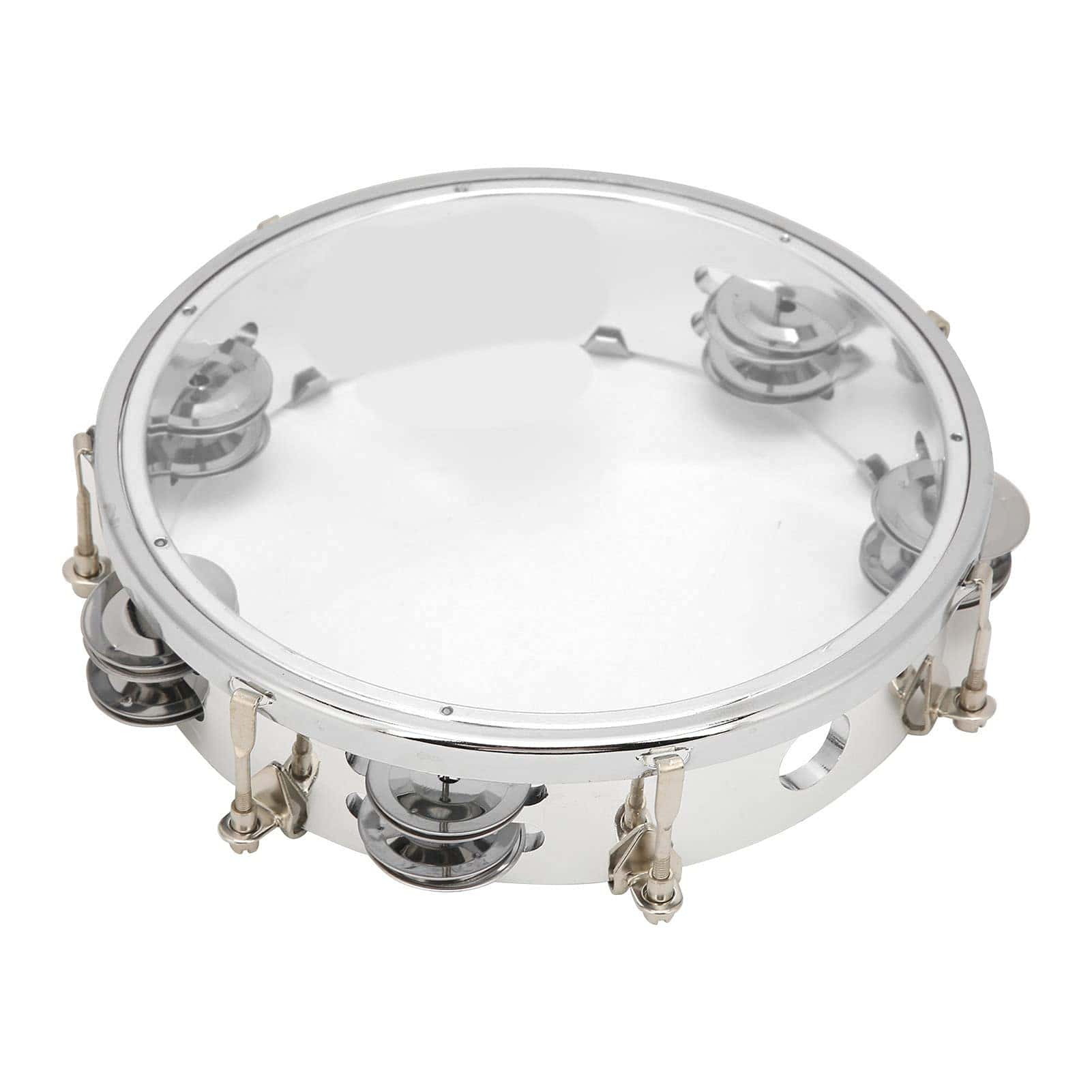 Tambor de Mano de Doble Fila Ajustable con Tono Metálico