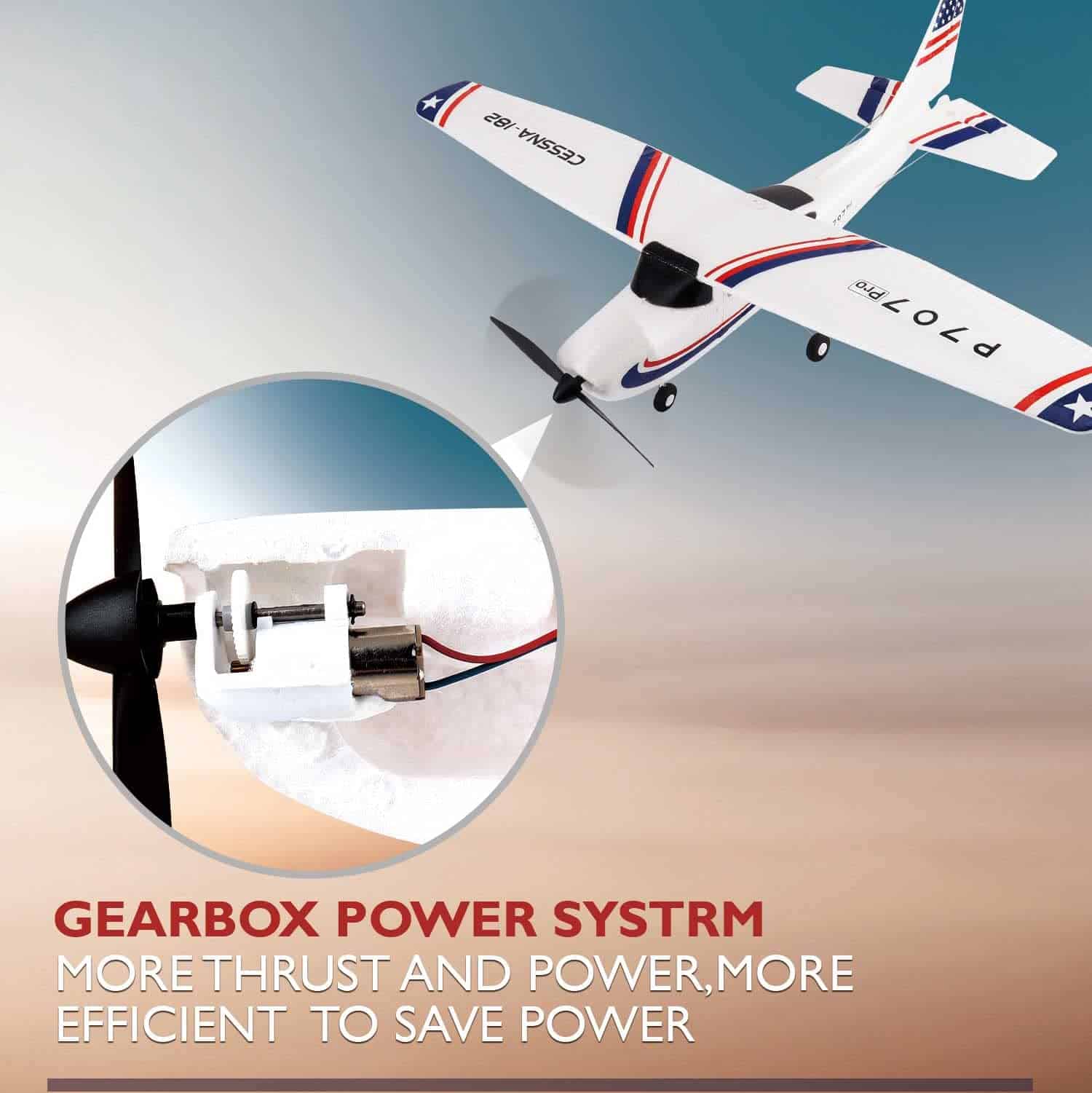 Nuevo Avión RC P707 PRO 3Ch con GYRO, Avión de Ala Fija - Imagen 9