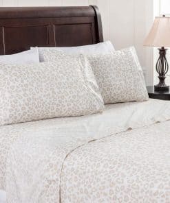 Juego de sábanas de leopardo premium Chanasya con estampado