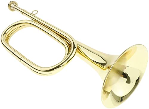 Trompeta de Caballería Bugle Dorada TUOREN para Banda - Imagen 3