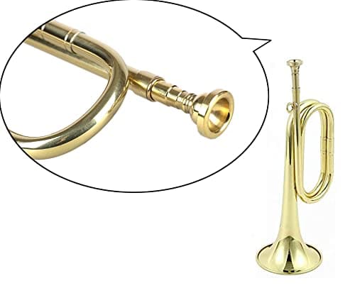 Trompeta de Caballería Bugle Dorada TUOREN para Banda - Imagen 5