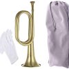 Trompeta de Caballería Bugle Dorada TUOREN para Banda