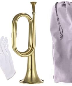 Trompeta de Caballería Bugle Dorada TUOREN para Banda