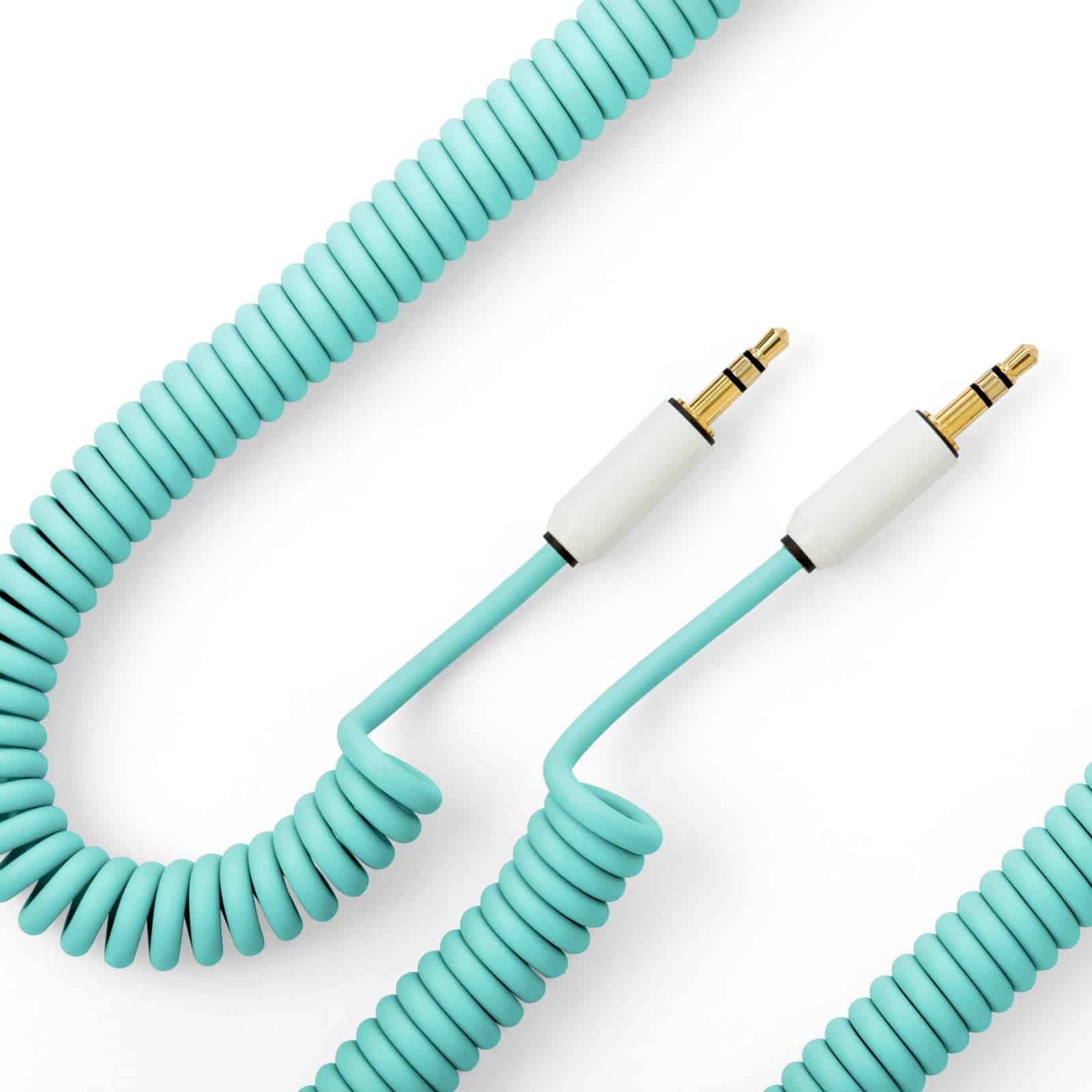 Cable de audio Candycord de MyVolts, mini jack -Verde Menta - Imagen 3