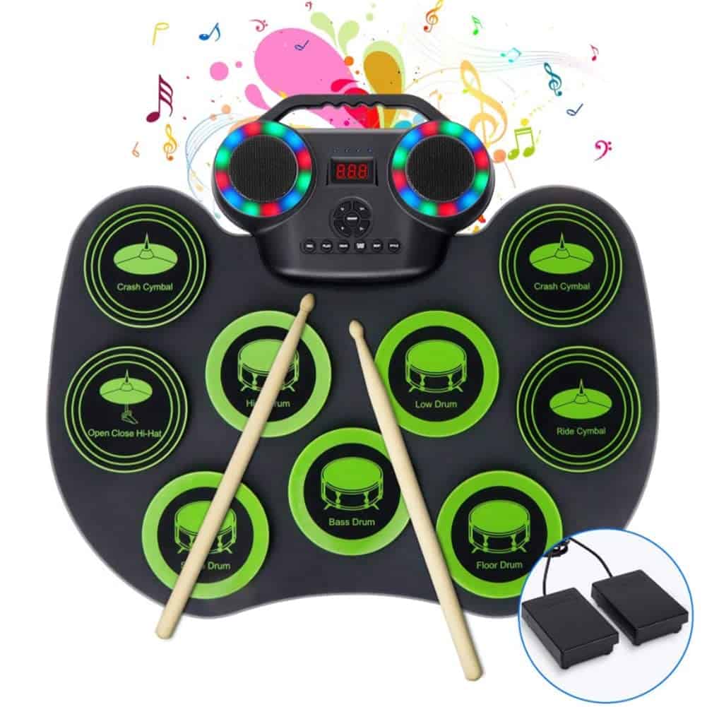 GUAZI STORE Juego de batería portátil de tambor de mano USB
