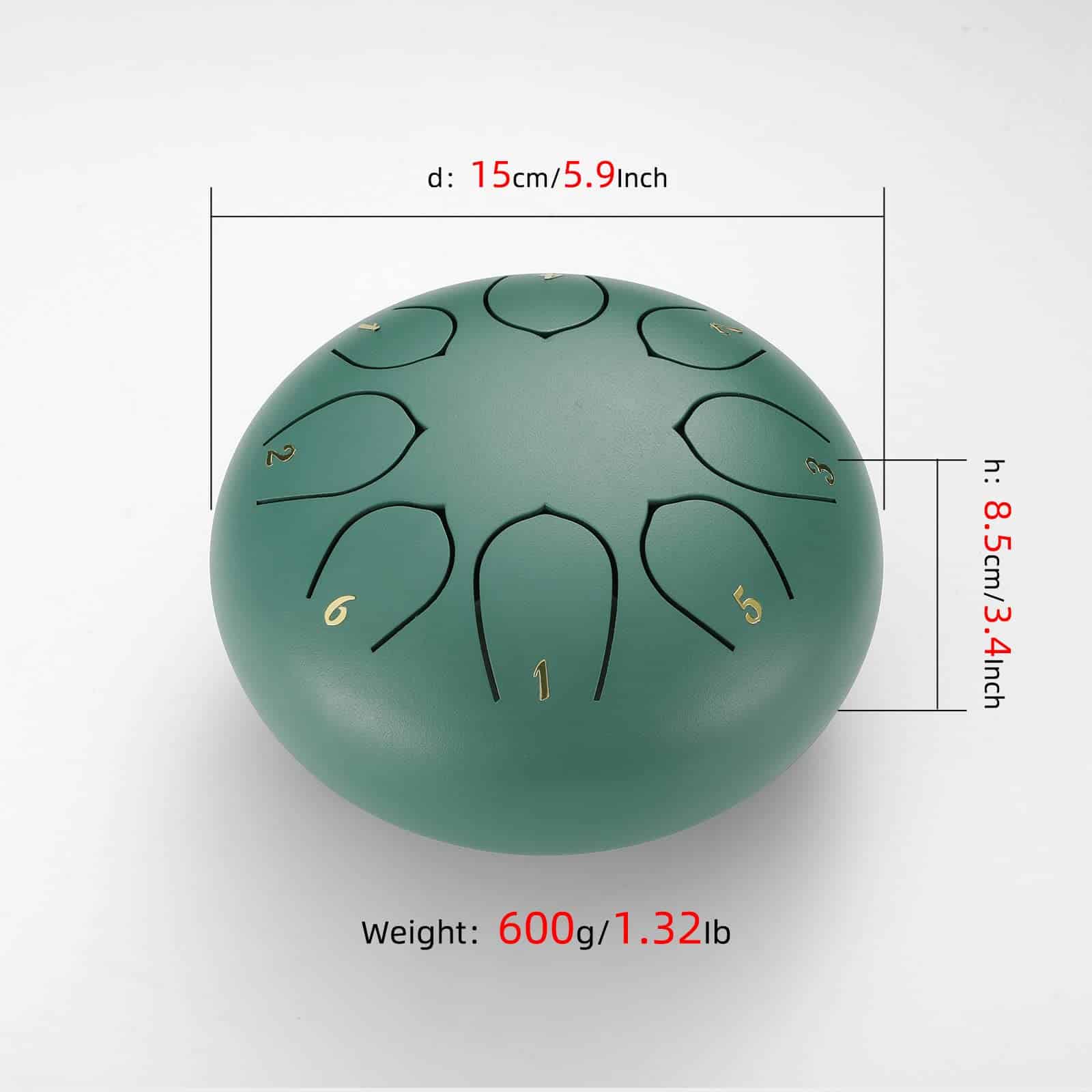 ZXZYHFTY Tambor de Lengua de Acero, 6 Pulgadas 8 Notas - Imagen 5