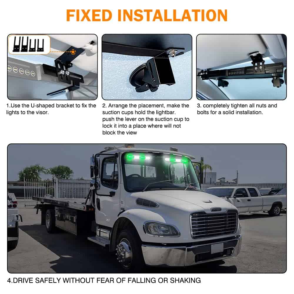 Barra de luz estroboscópica de doble visera Xprite para - Imagen 5