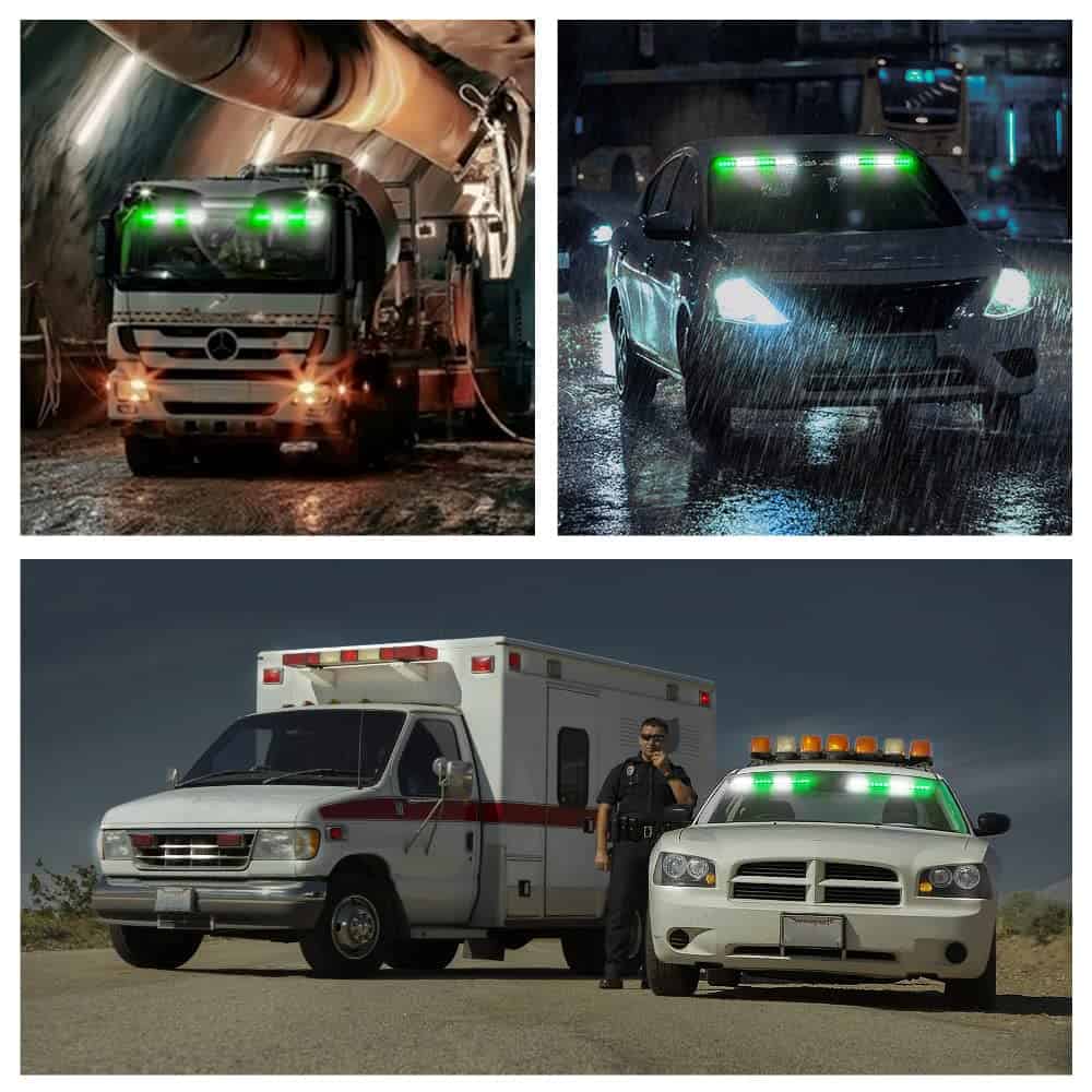 Barra de luz estroboscópica de doble visera Xprite para - Imagen 8