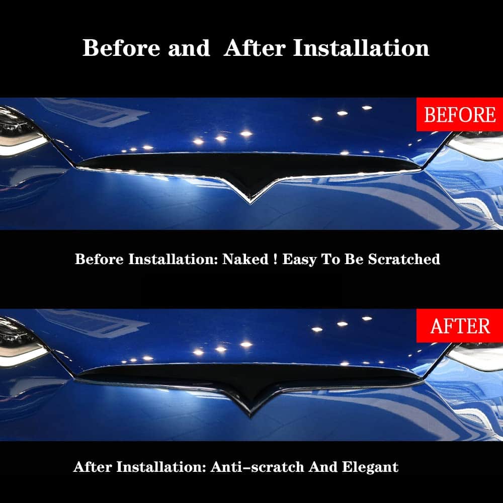 Oubolun Rejilla de inserción delantera para Tesla Model X - Imagen 7