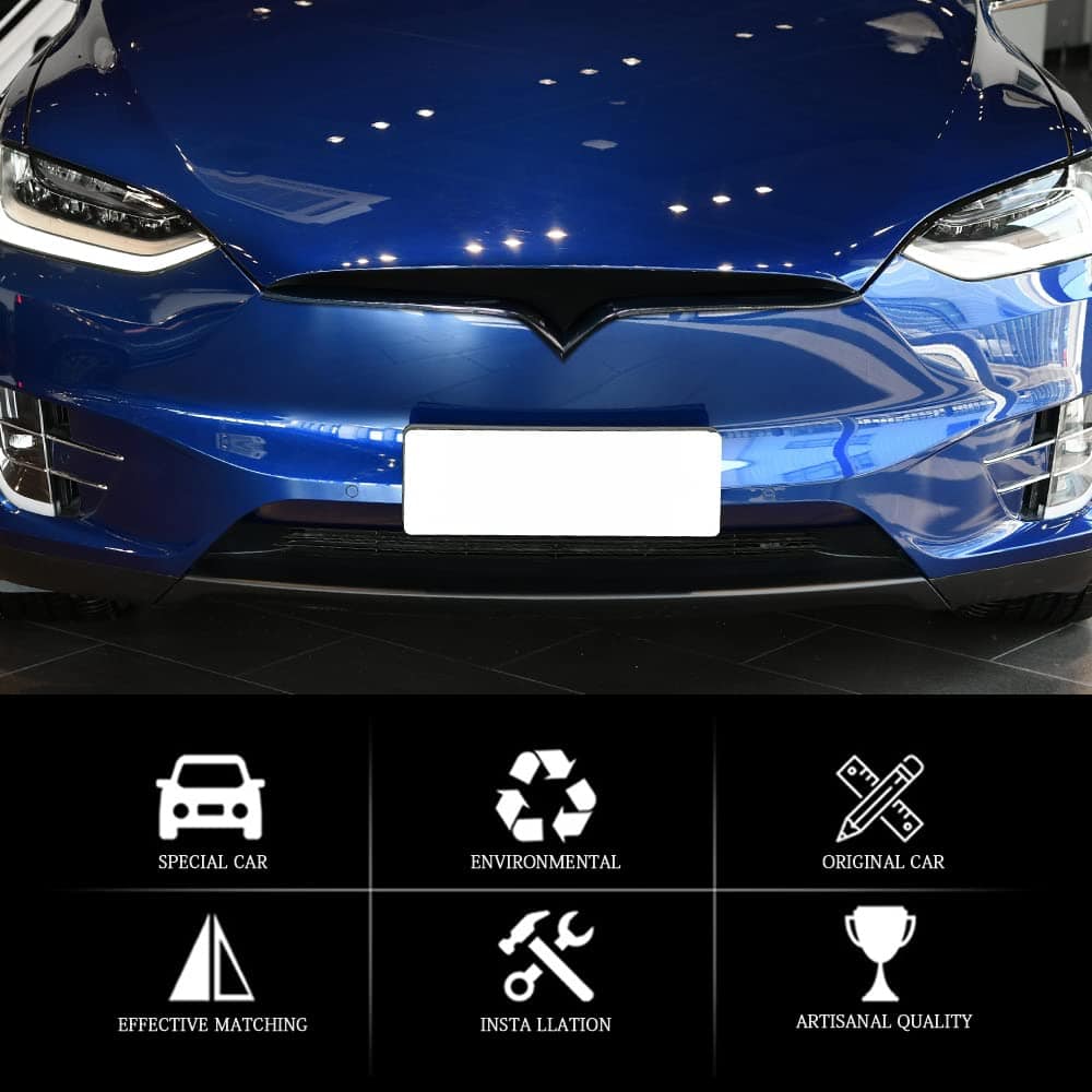 Oubolun Rejilla de inserción delantera para Tesla Model X - Imagen 6