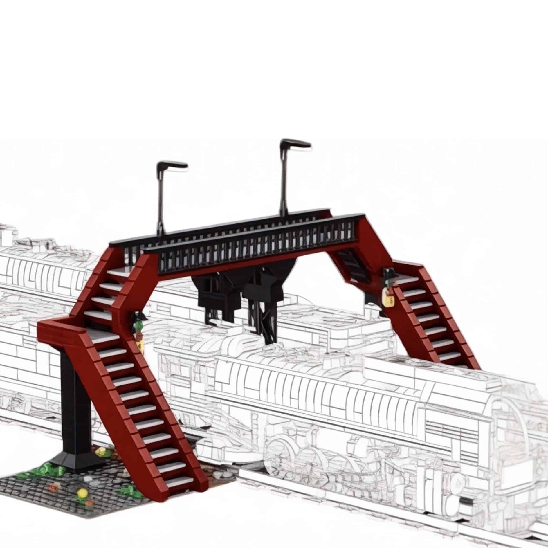 Set de bloques de construcción modulares de cruce