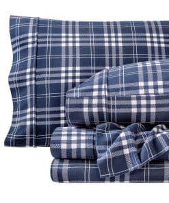 Juego de sábanas de franela Bare Home Estampado, 100%