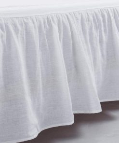 Faldón de Cama de Lino Francés Lavado Meadow Park, Ruffled