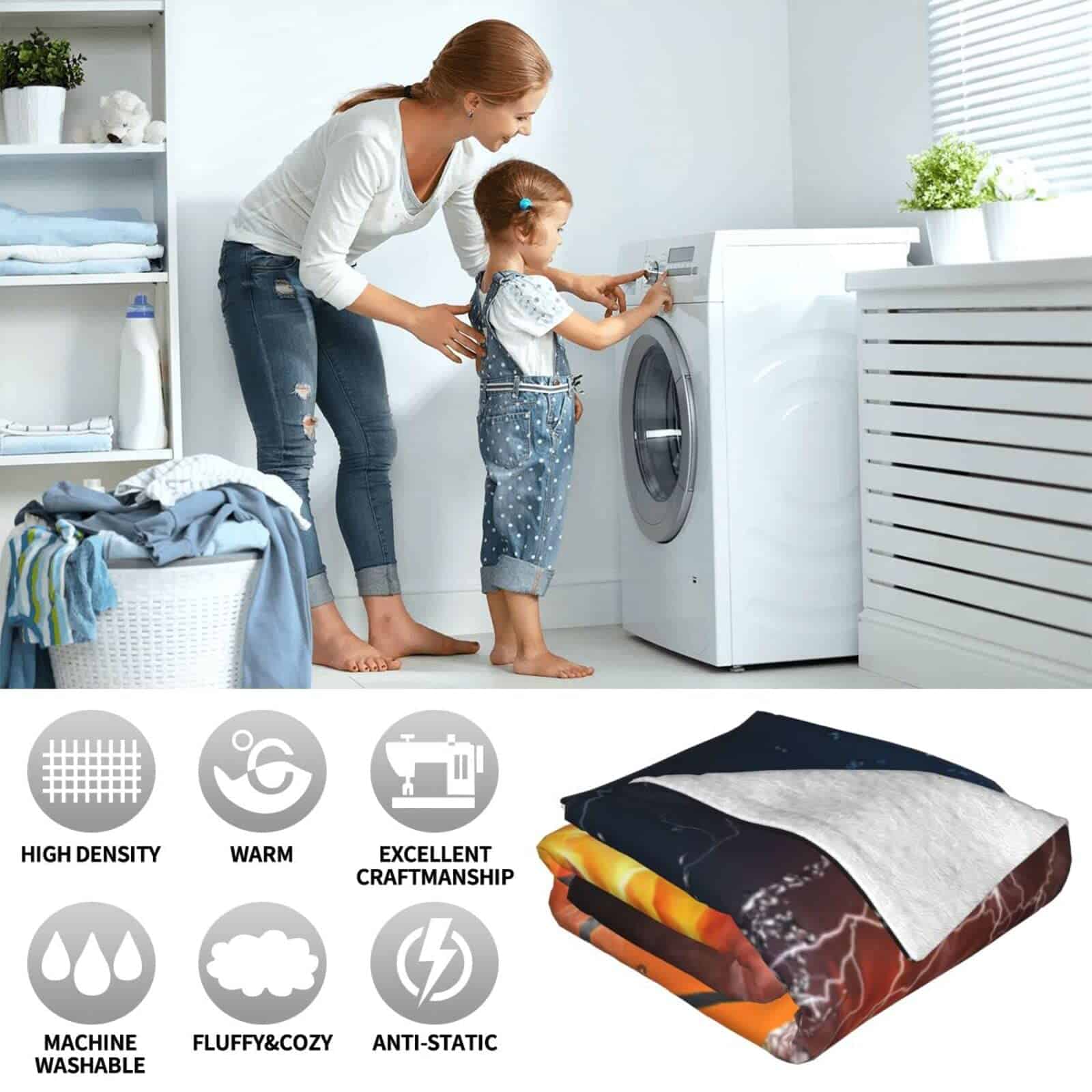 Manta de tiro de baloncesto cálida manta de microfibra - Imagen 8