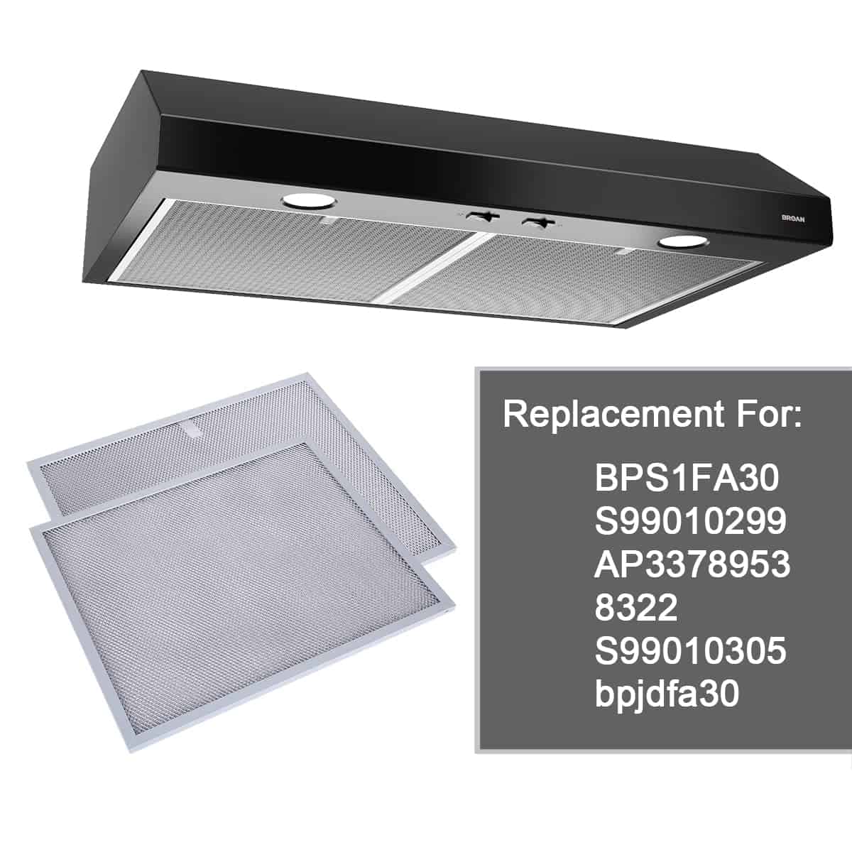 Filtro de campana extractora Nasibey BPS1FA30 de aluminio - Imagen 6