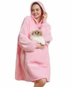 Manta con capucha Wearable Aemilas - Sudadera Sherpa como