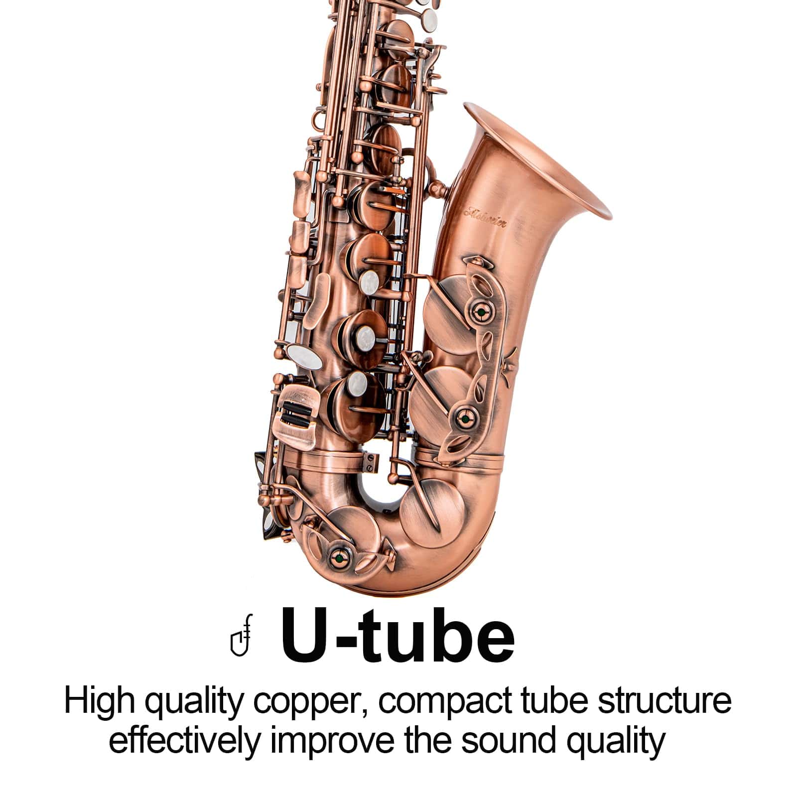 Saxofón Alto Aisiweier en Bronce Rojo Antiguo Vintage Sax - Imagen 3