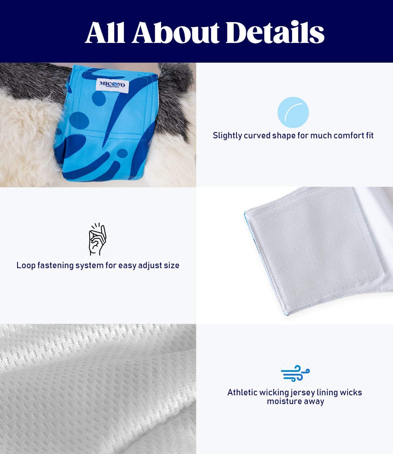 Pañales para Perros Machos MICOOYO - Juego de 3 Pañales - Imagen 7