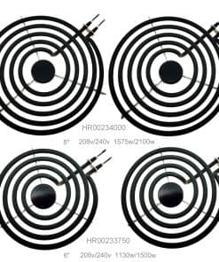 Conjunto de elementos de quemador de rango eléctrico