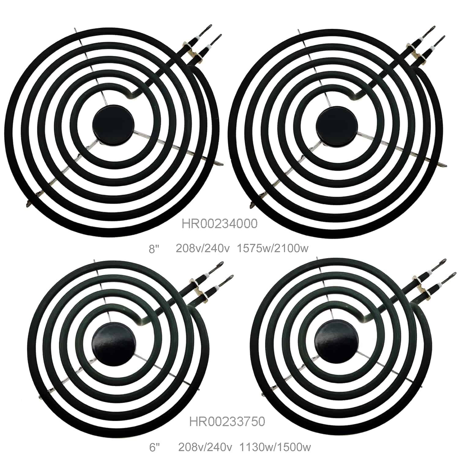 Conjunto de elementos de quemador de rango eléctrico