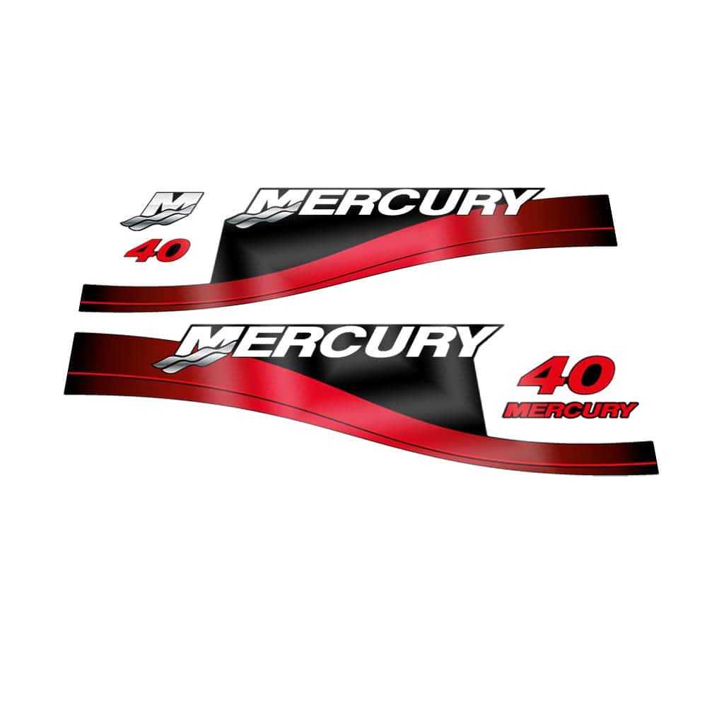 Juego de calcomanías de repuesto para Mercury 40