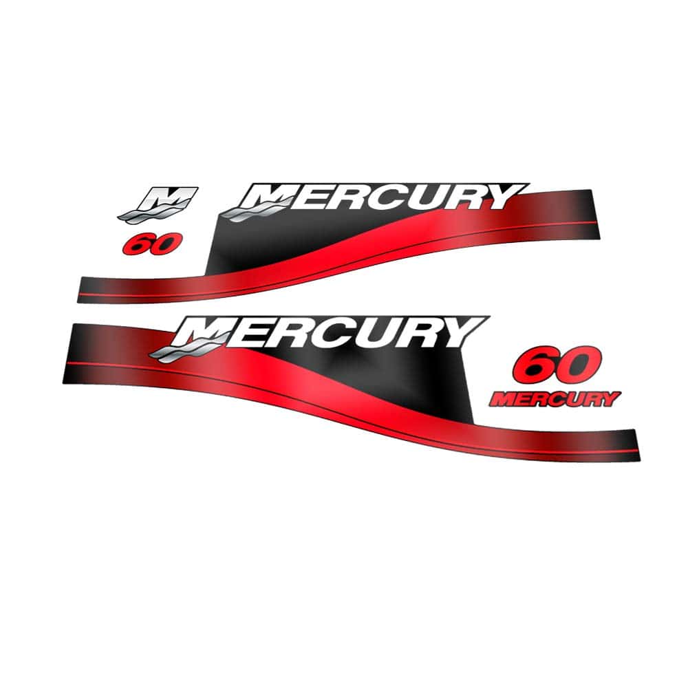 Conjunto de calcomanías de repuesto para Mercury 60