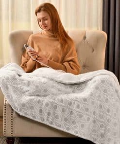 Manta Eléctrica Bearhug 50" x 60", Reversible -Gris Nieve (H