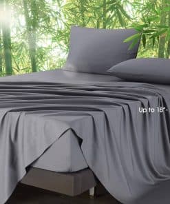 Juego de sábanas queen de bolsillo profundo Ivellow, rayón