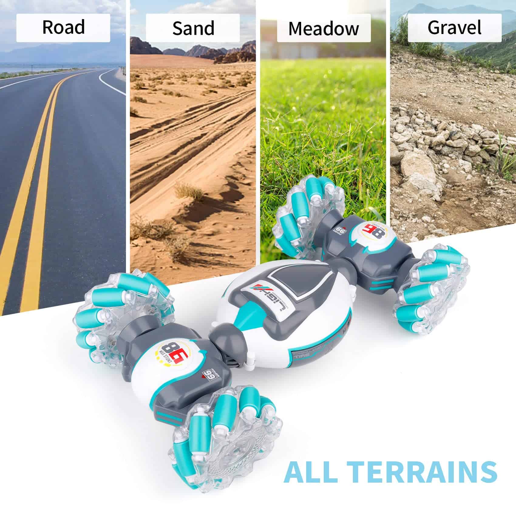 Coche de acrobacias RC con sensor de gestos para niños y - Imagen 6