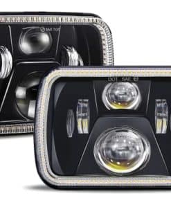 Faros LED Rectangulares 5x7 7x6 Pulgadas Sellados con Halo
