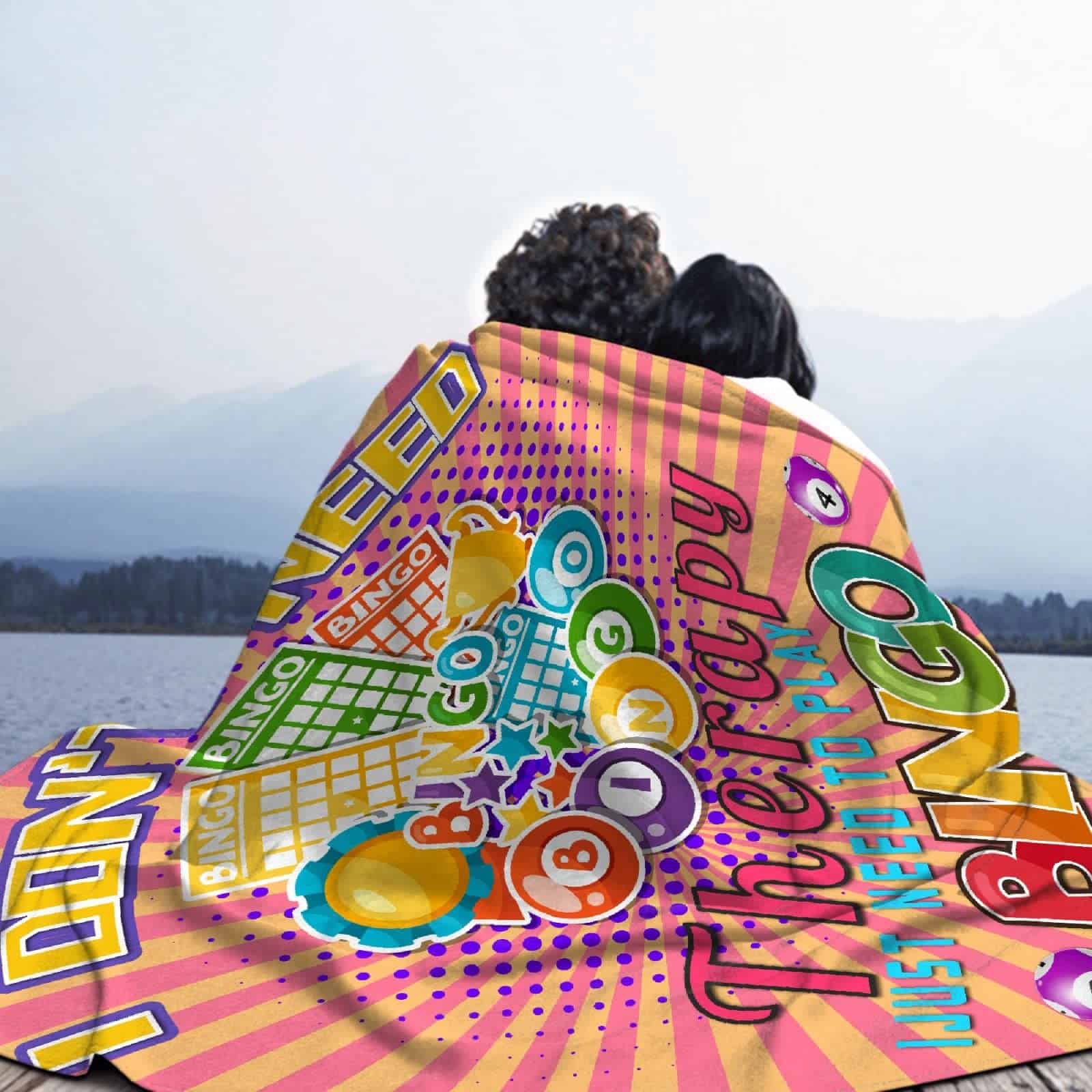 Manta de franela SANBOBO I Don't Need Therapy, -a adultos - Imagen 7