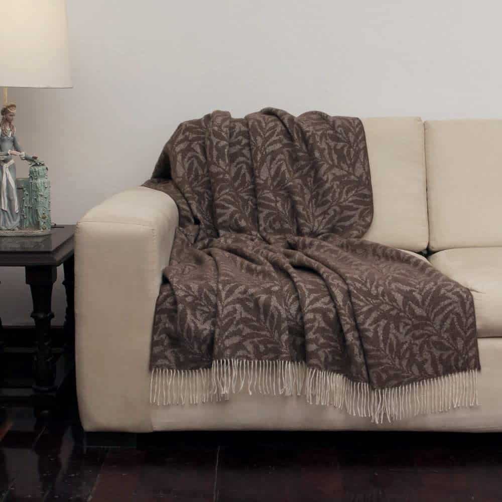 Manta de Lana de Alpaca Floral Garden - Diseño Floral Suave - Imagen 5