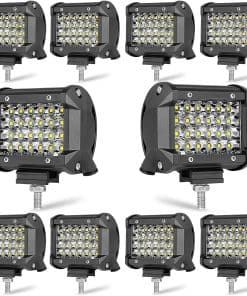 Luces LED para camiones, MUVKQC 10PCS 4INCH 72W 12000LM