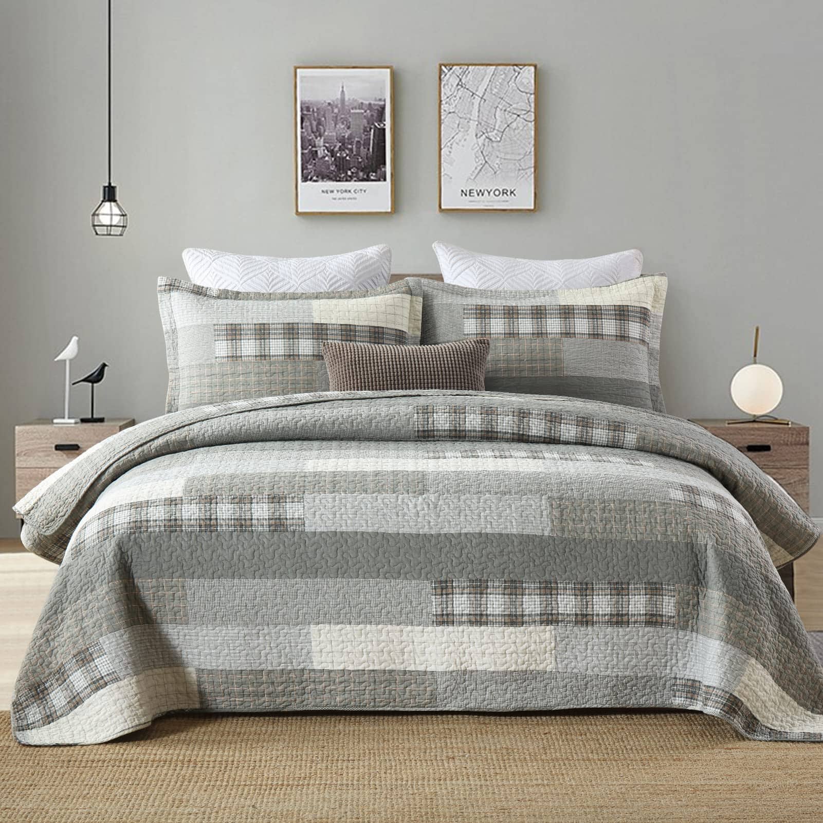 SahSahCasa Quilt King Size, King Quilt Set, Set de Colcha