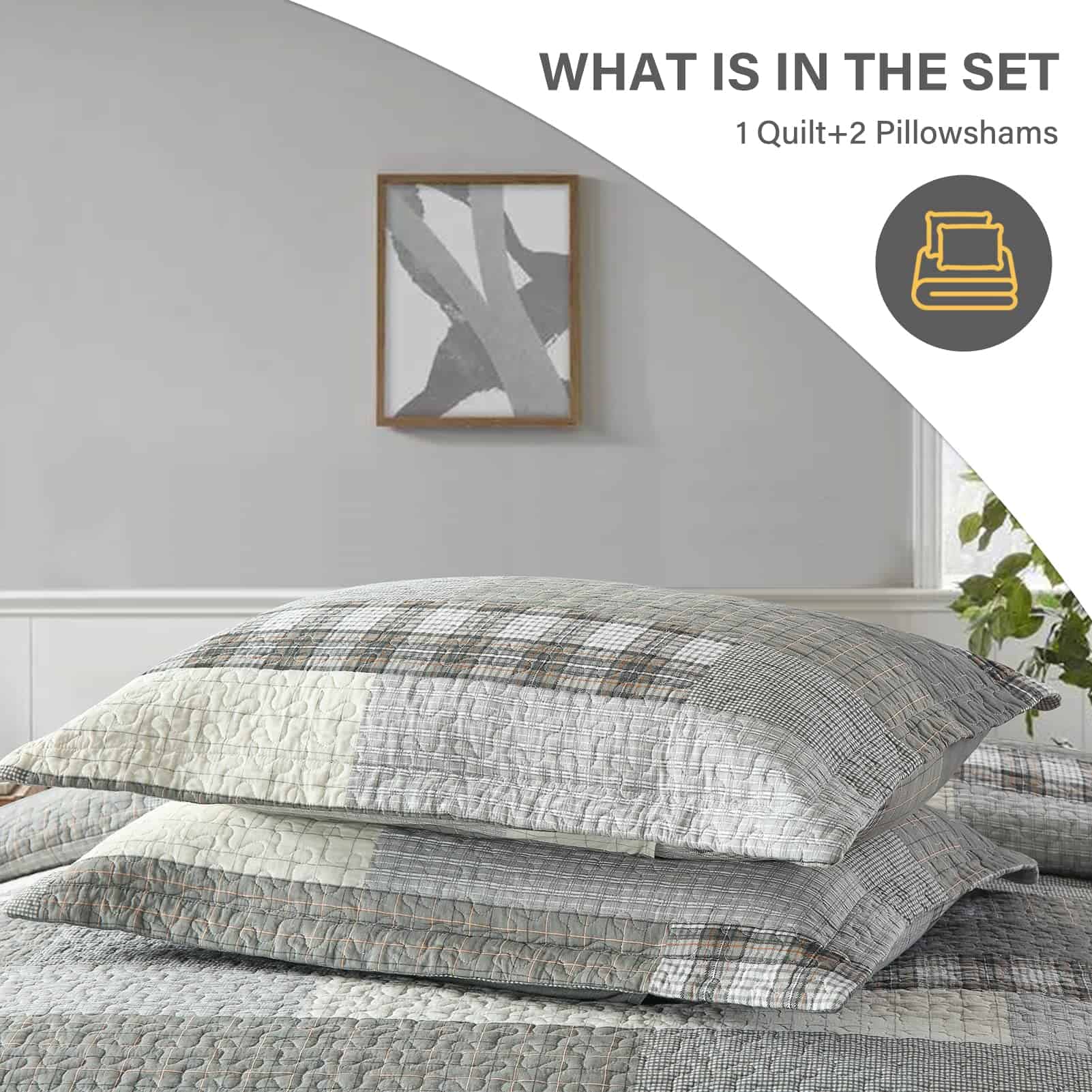 SahSahCasa Quilt King Size, King Quilt Set, Set de Colcha - Imagen 7